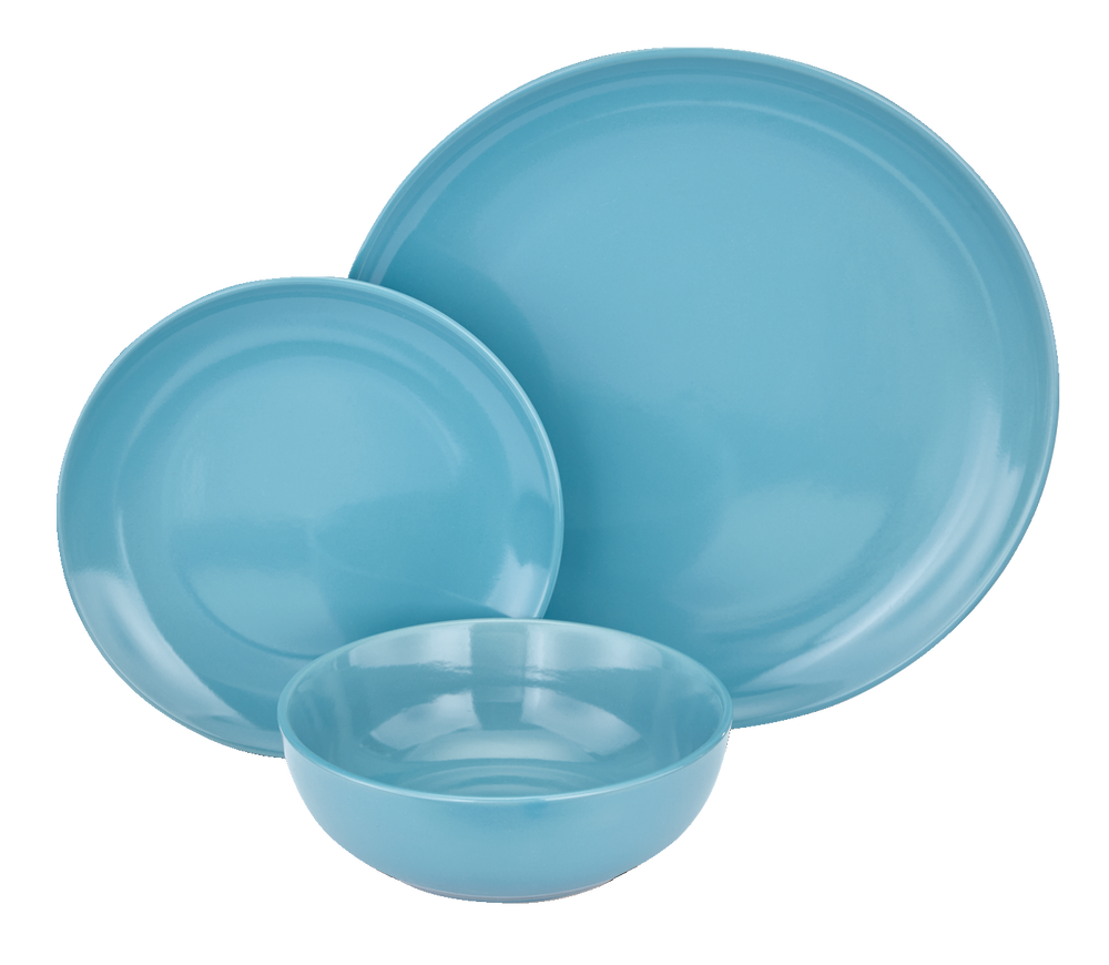 MASTER Chef 12pc Stoneware Dinnerware Set, Serves 4, Assorted Colours