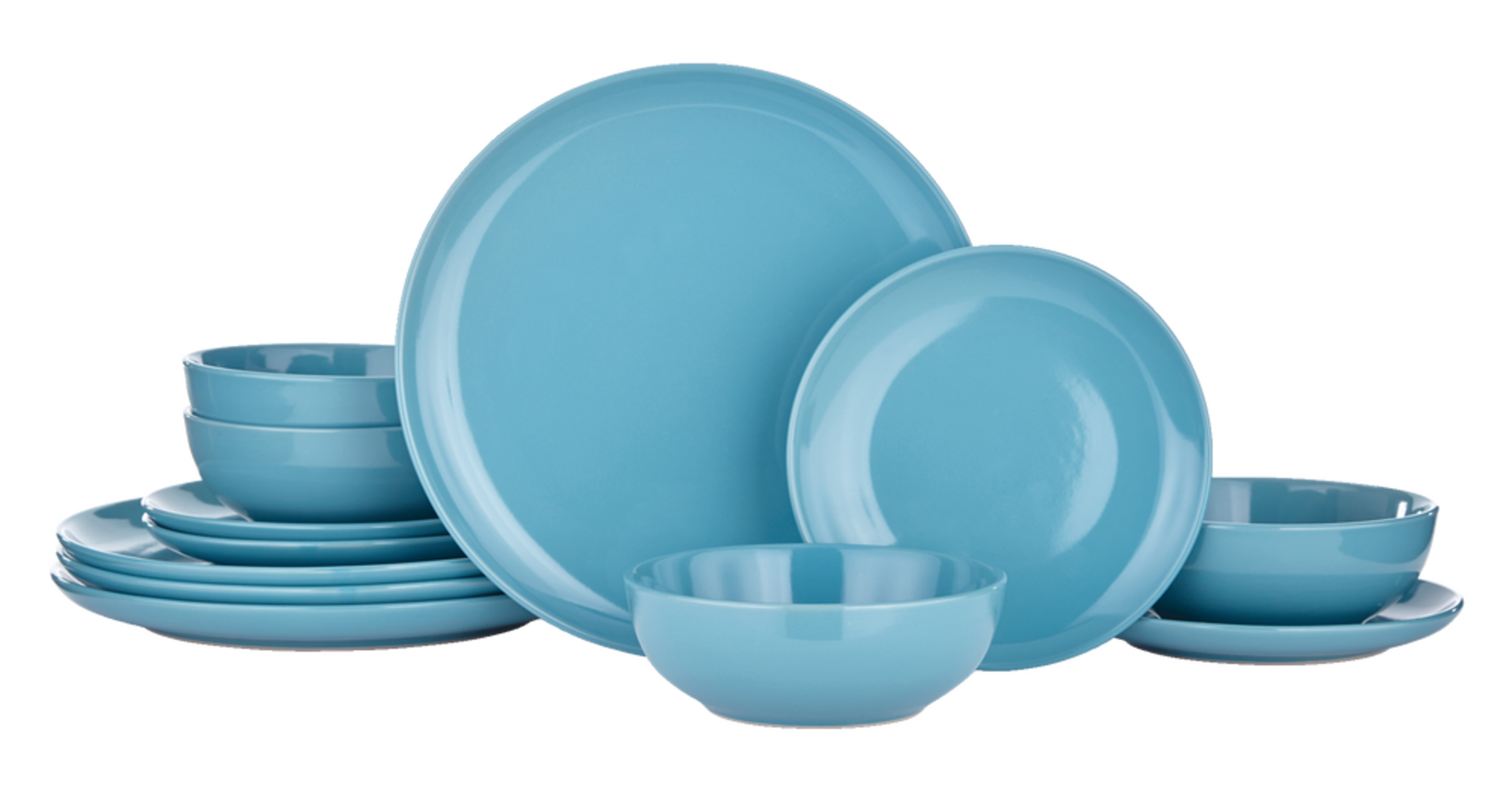 MASTER Chef 12pc Stoneware Dinnerware Set, Serves 4, Assorted Colours