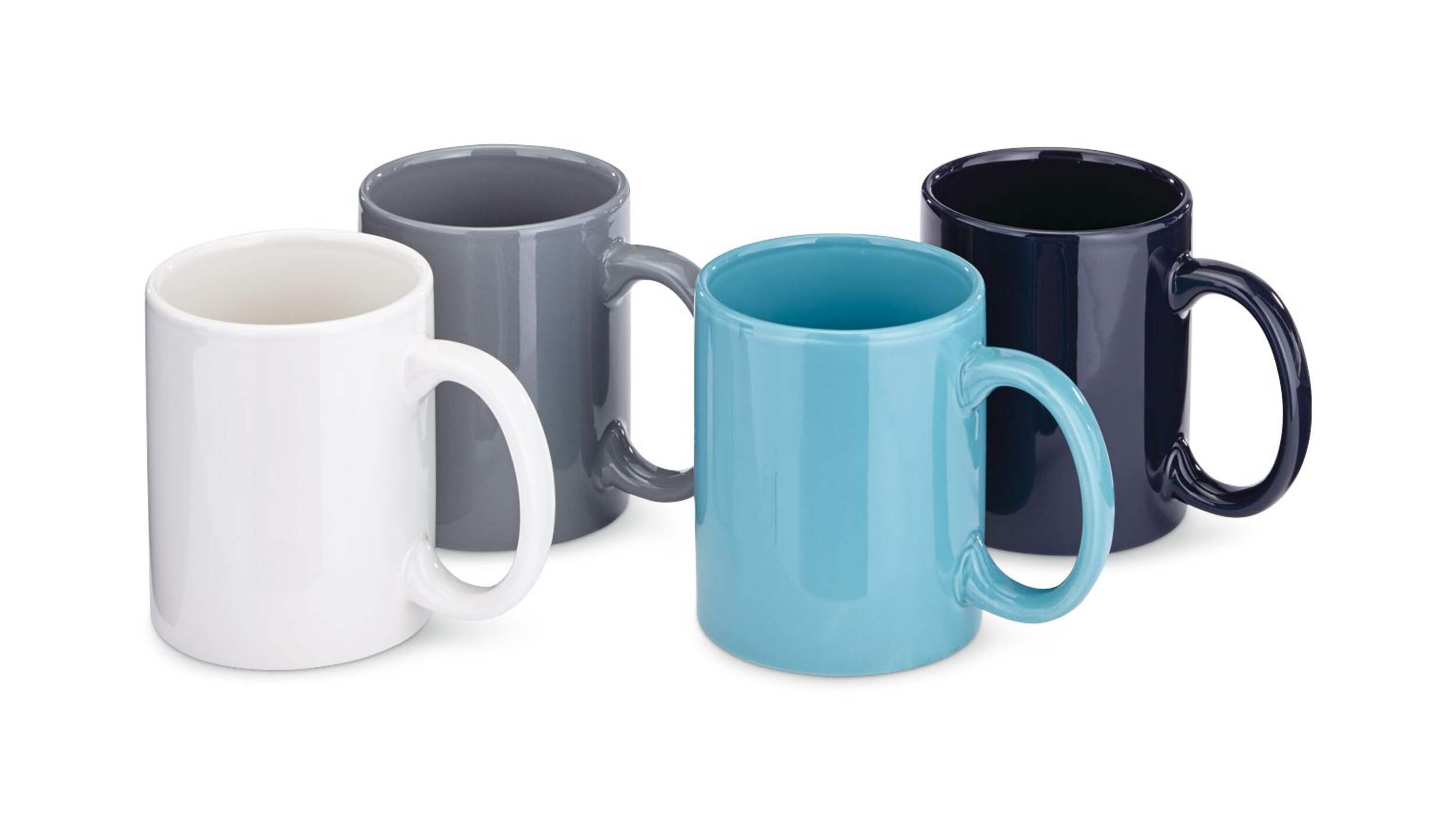 MASTER Chef 4pc Stoneware Mug Set, Dishwasher and Microwave Safe, 11.5-oz, 4-pc, Assorted Colours Side_Left