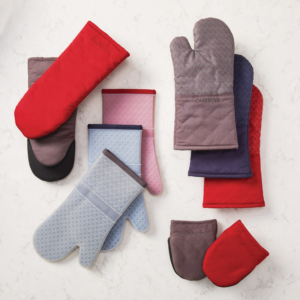 PADERNO Neoprene Palm Cotton Mini Oven Mitt with Hanging Loop, NonSlip