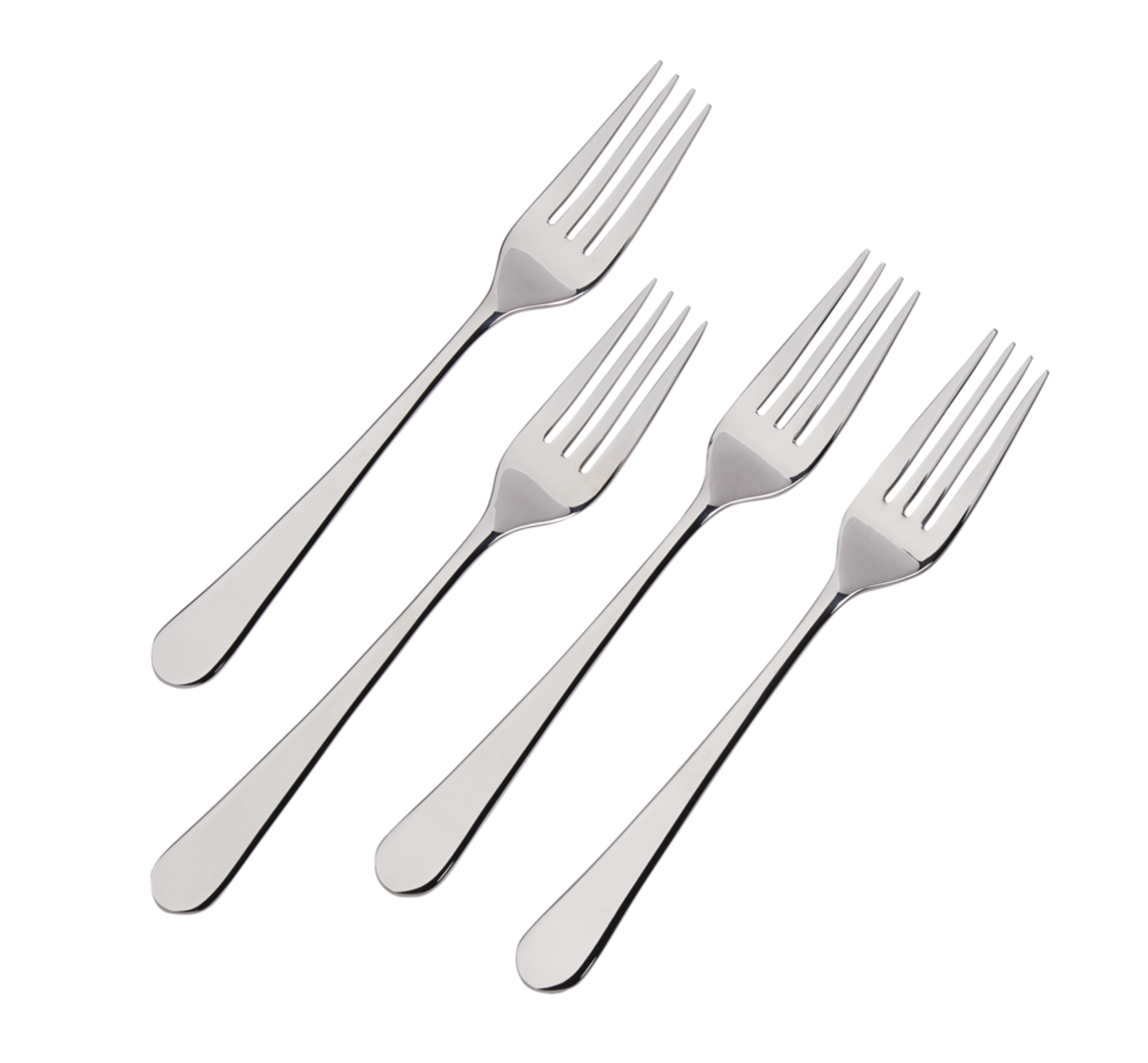 PADERNO 4pc Stainless Steel Salad Forks Overhead_Flat
