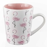 Tasse en grès CANVAS, flamants, va au lave-vaisselle et au micro-ondes, 414 mL Side_Left