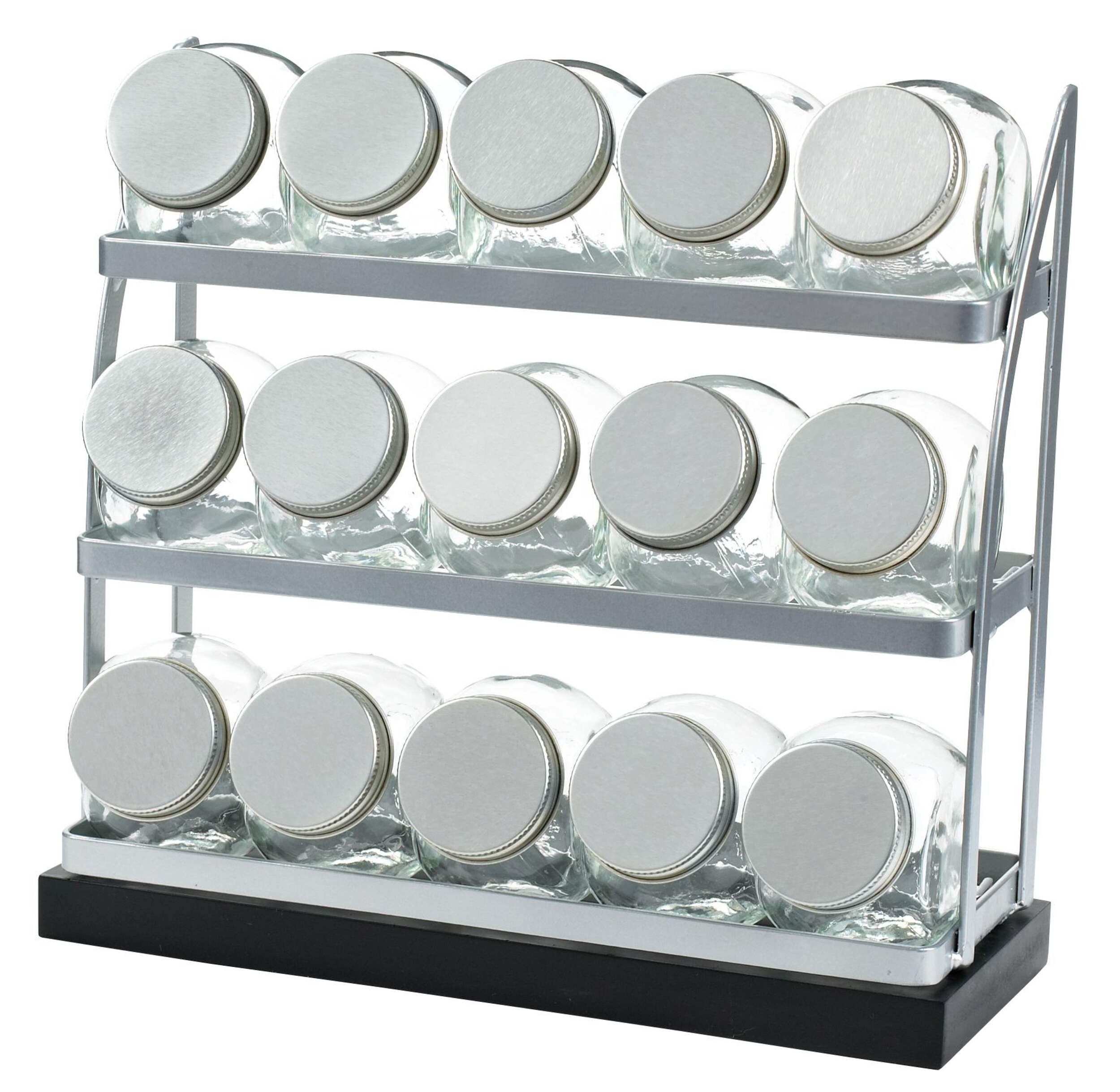 Spice Rack, 15-Jar Front_Three_Fourths_Angled_Left