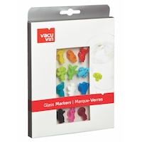 Vacuvin Character Glass Markers, 12-Pk