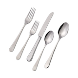 PADERNO Richmond Polished Stainless Steel Flatware Set, Serves 4, 20-pc Overhead_Flat