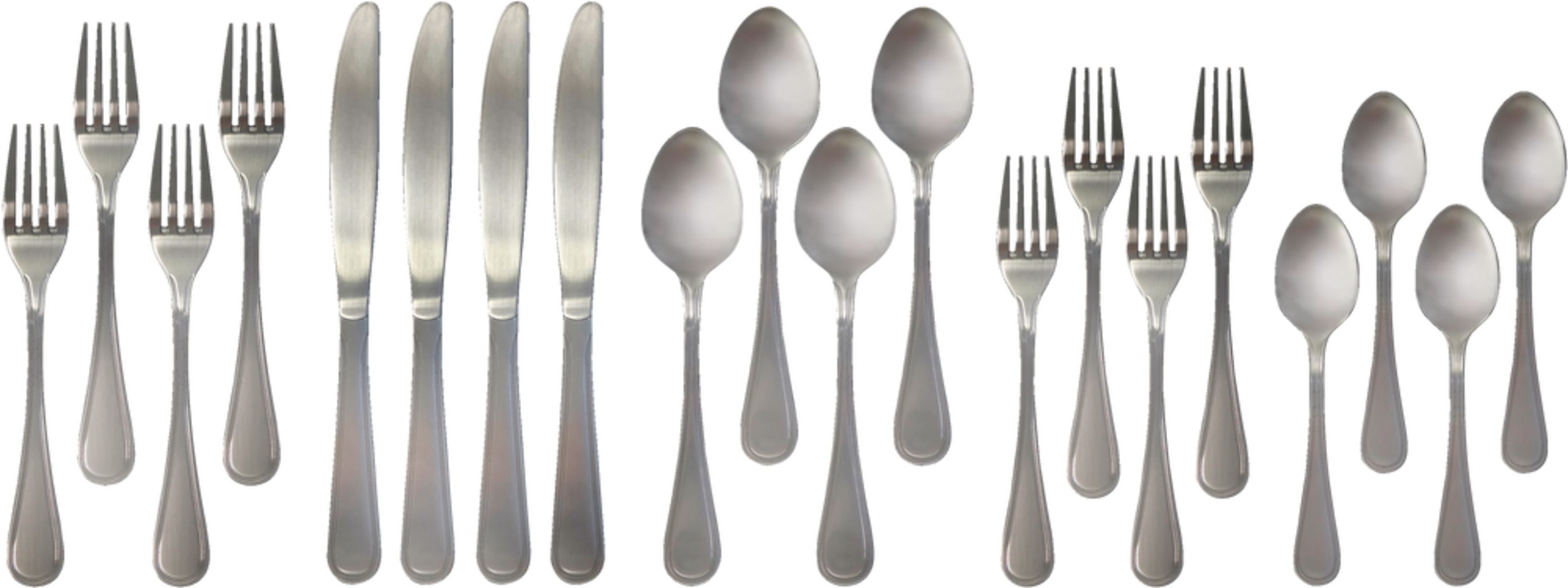 MASTER Chef Round Stainless Steel Flatware Set, Serves 4, 20pc