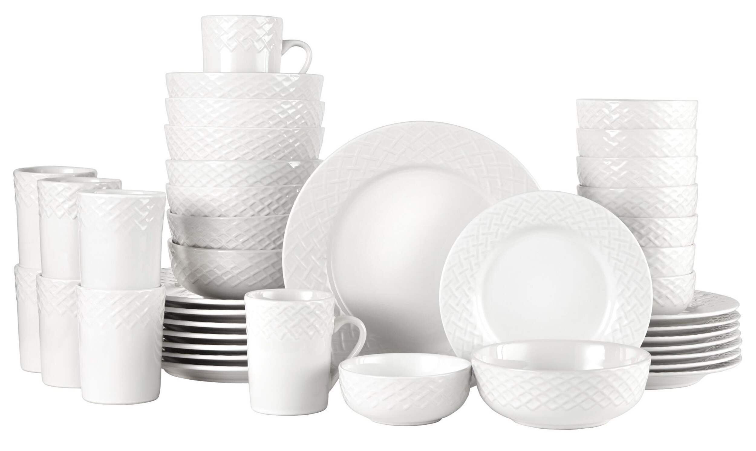 CANVAS Lattice Dinnerware Set, 40-pc Composite_or_Mixed