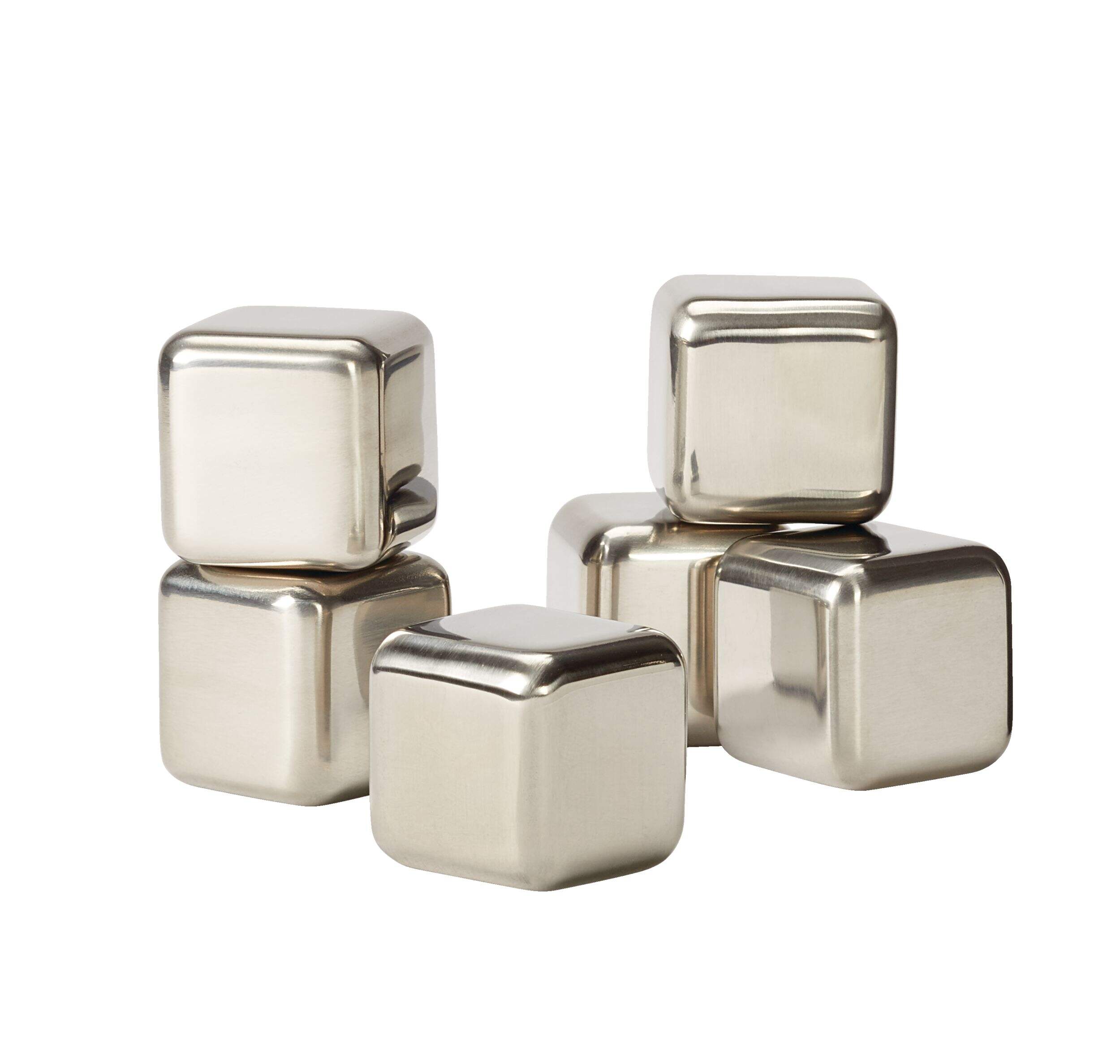 Starfrit Stainless Steel Ice Chilling Cubes with Plastic Storage Tray, 6-pc Composite_or_Mixed