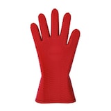 Starfrit Silicone 5-Finger Oven Mitt, Non-Slip Grip, Waterproof, 1-pc, Red Front_Flat