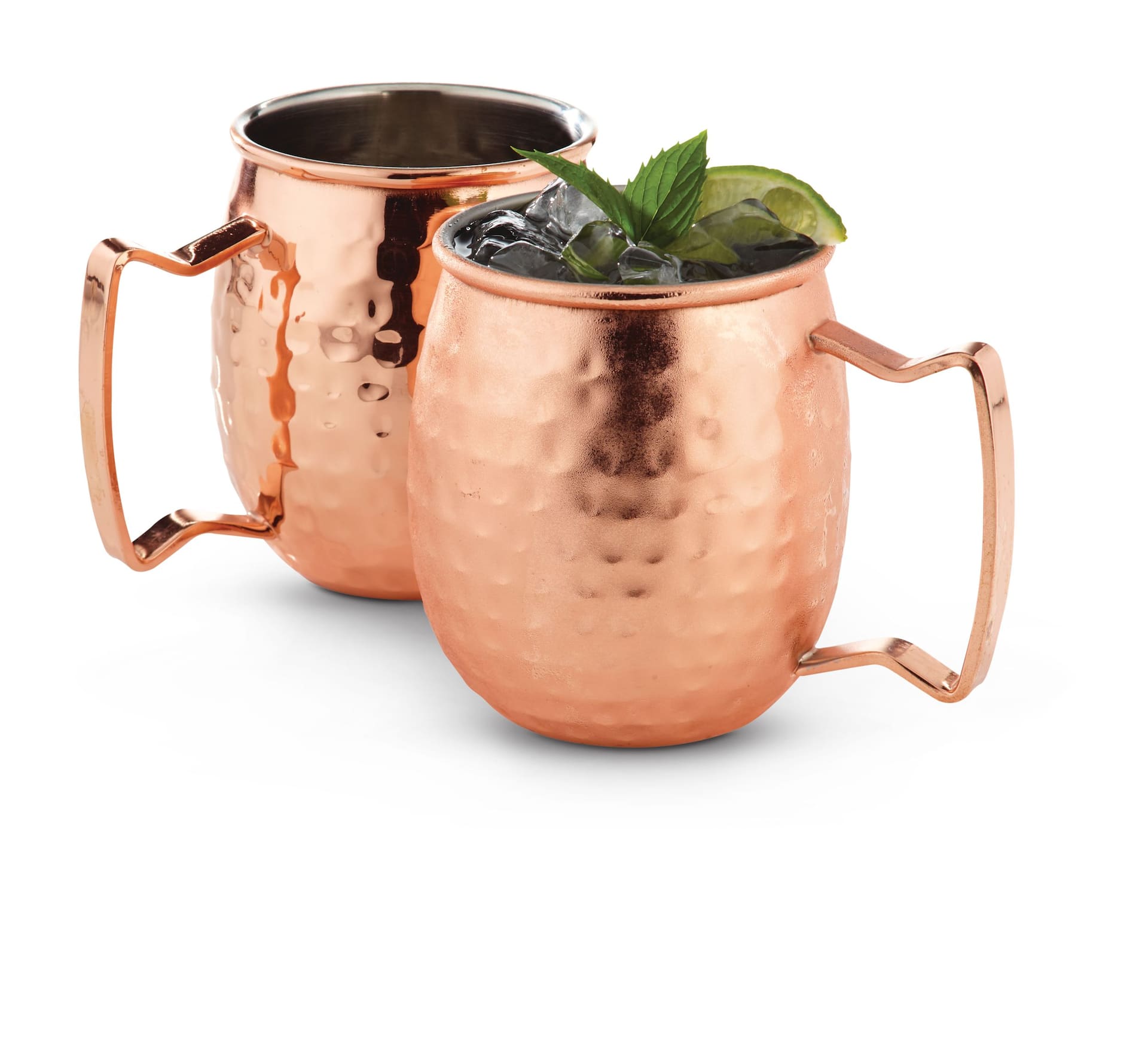 CANVAS Copper-Plated Stainless Steel Moscow Mule Mug Set, 443mL, 2