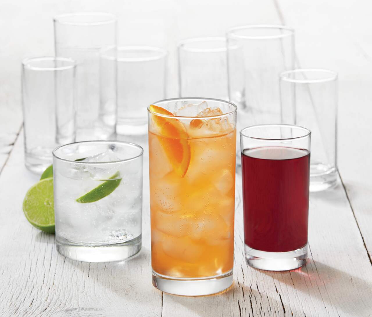 Libbey Province 30pc Tumbler Glassware Set, Dishwasher Safe, 10pc x 231-mL,  10pc x 328mL and 10 x 482-mL