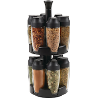Trudeau Tower Carousel Spice Rack, Pre-Filled, 12-Jar Front_Elevated