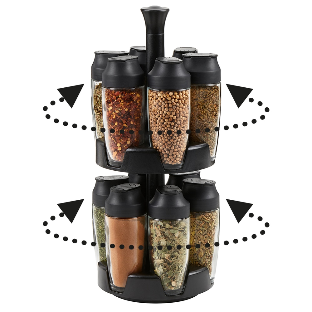 Trudeau Tower Carousel Spice Rack, PreFilled, 12Jar Canadian Tire