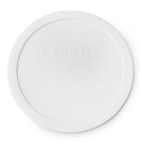 Corelle Plastic Round Bowl Lid Cover, Fits 28-oz, White Front_Flat