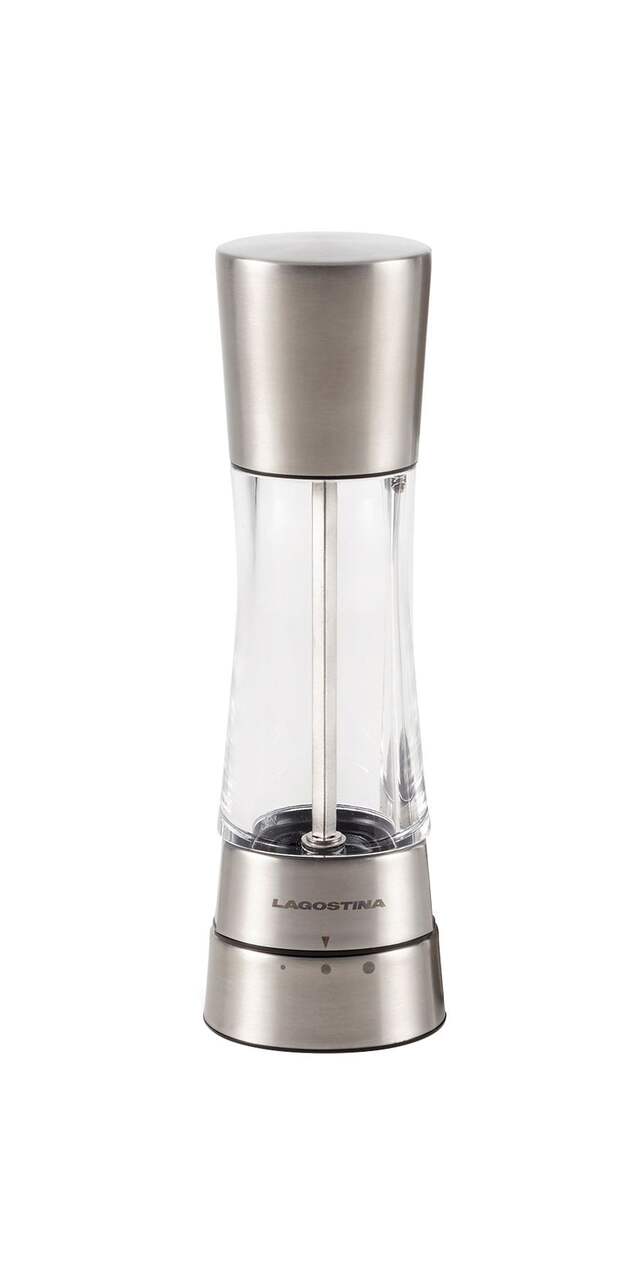 Lagostina Stainless Steel & Wood Pepper Grinder Mill, Assorted Sizes