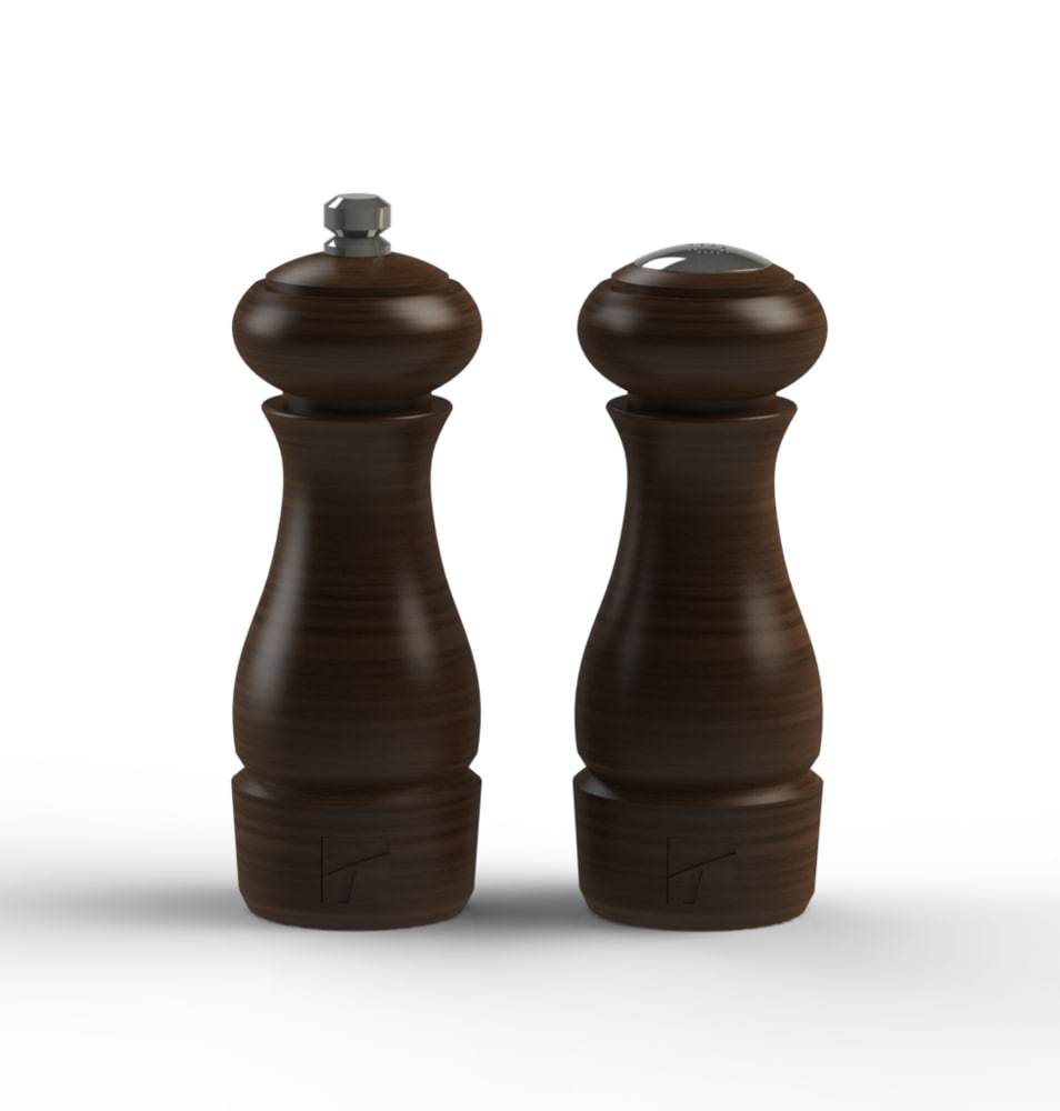 Trudeau Salt & Pepper Grinder Mill Set, PreFilled, 6in, 2pc