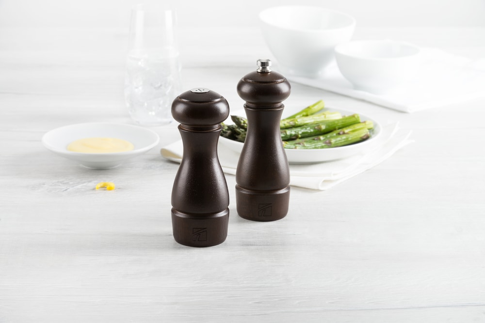 Trudeau Salt & Pepper Grinder Mill Set, PreFilled, 6in, 2pc