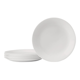 Corelle 6pc Classic Glass Caterer Lunch Plates, Chip Resistant, White Composite_or_Mixed