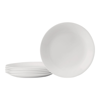 Corelle 6pc Classic Glass Caterer Lunch Plates, Chip Resistant, White Composite_or_Mixed