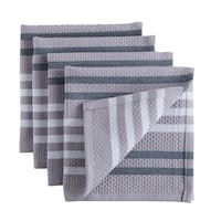 PADERNO Basket Weave Dishcloth, Grey, 4-pk Front_Flat