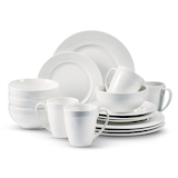 CANVAS Ellesmere 16pc Porcelain Dinnerware Set, Serves 4, White Front_Elevated