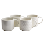 Target HOME QUARTZ Square Bottom 14oz. Coffee Mug Tea Cup Porcelain White