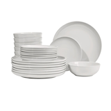 MASTER Chef Stoneware Dinnerware Set, Serves 8, 24-pc, White Composite_or_Mixed
