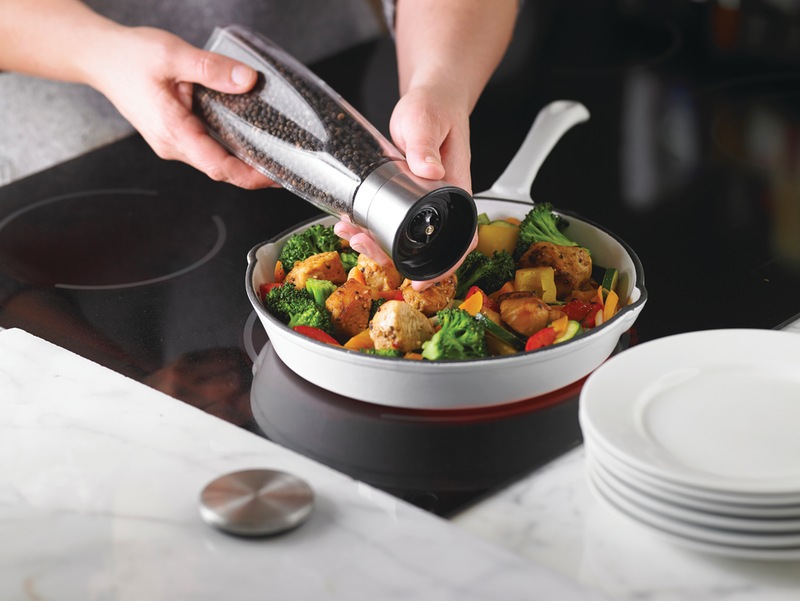 Trudeau Stainless Steel/Glass Salt & Pepper Grinder Mill Set, Pre