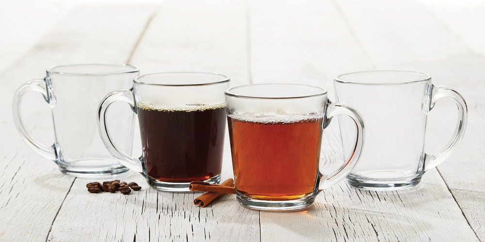 Libbey 8pc Glass Mug Set, Dishwasher and Microwave Safe, 384mL