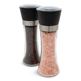 Kamenstein Glass Salt & Pepper Grinder Mill Set, Pre-Filled, 7.5-in, 2-pc Front_Elevated
