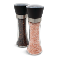 Kamenstein Glass Salt & Pepper Grinder Mill Set, Pre-Filled, 7.5-in, 2-pc