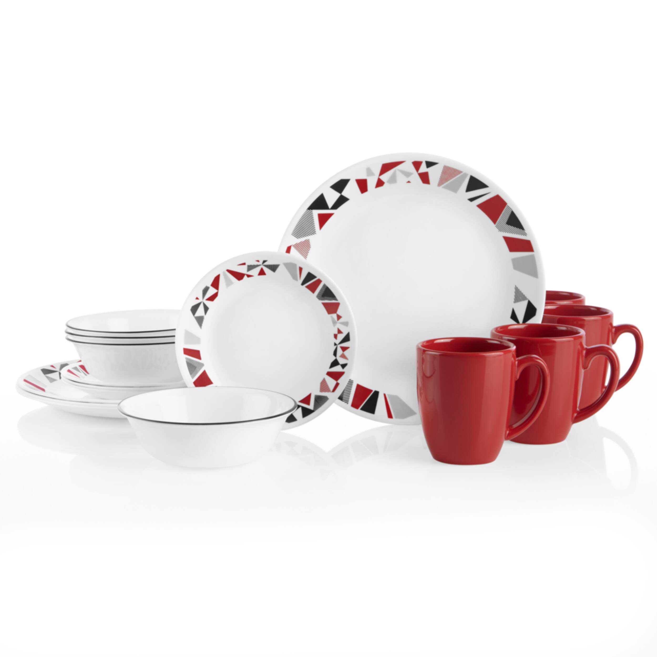 Corelle Mosaic Red Dinnerware Set, 16-pc Composite_or_Mixed