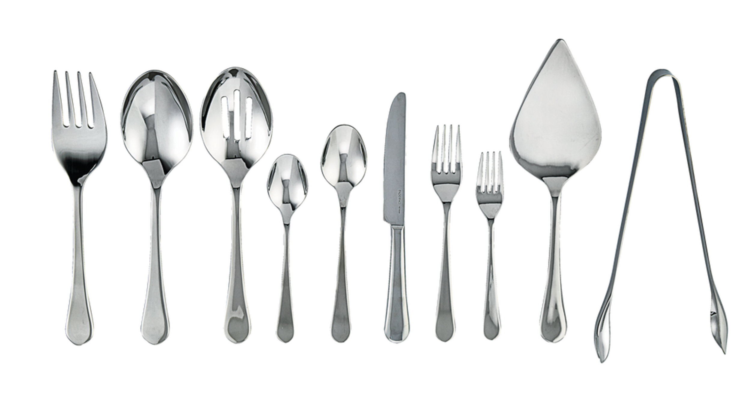 Service de couverts de réception en inox PADERNO Richmond pour 10 personnes, 55 pièces Overhead_Flat