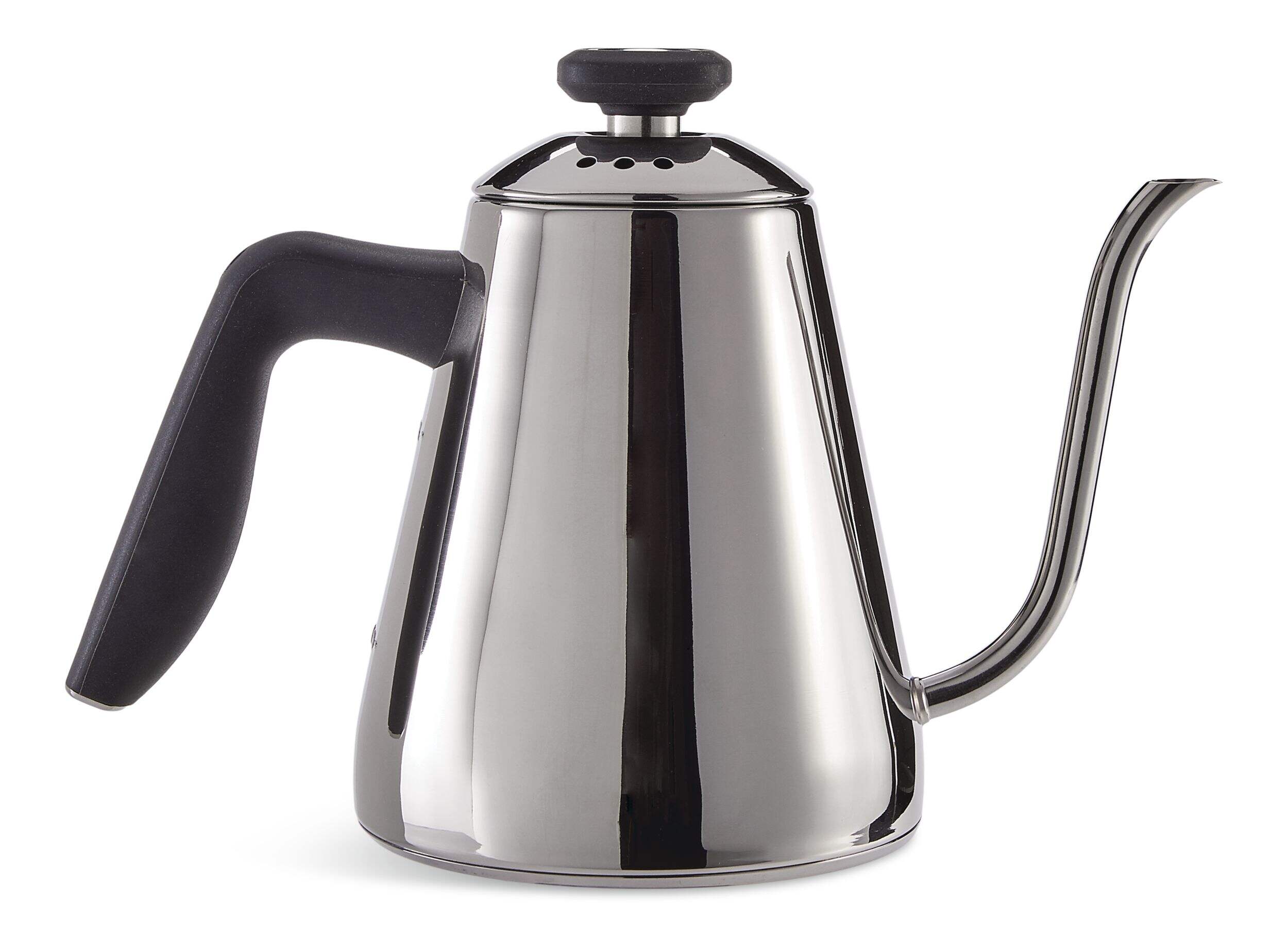 PADERNO Stainless Steel Gooseneck Pour Over Stovetop Kettle, Induction Compatible Side_Right