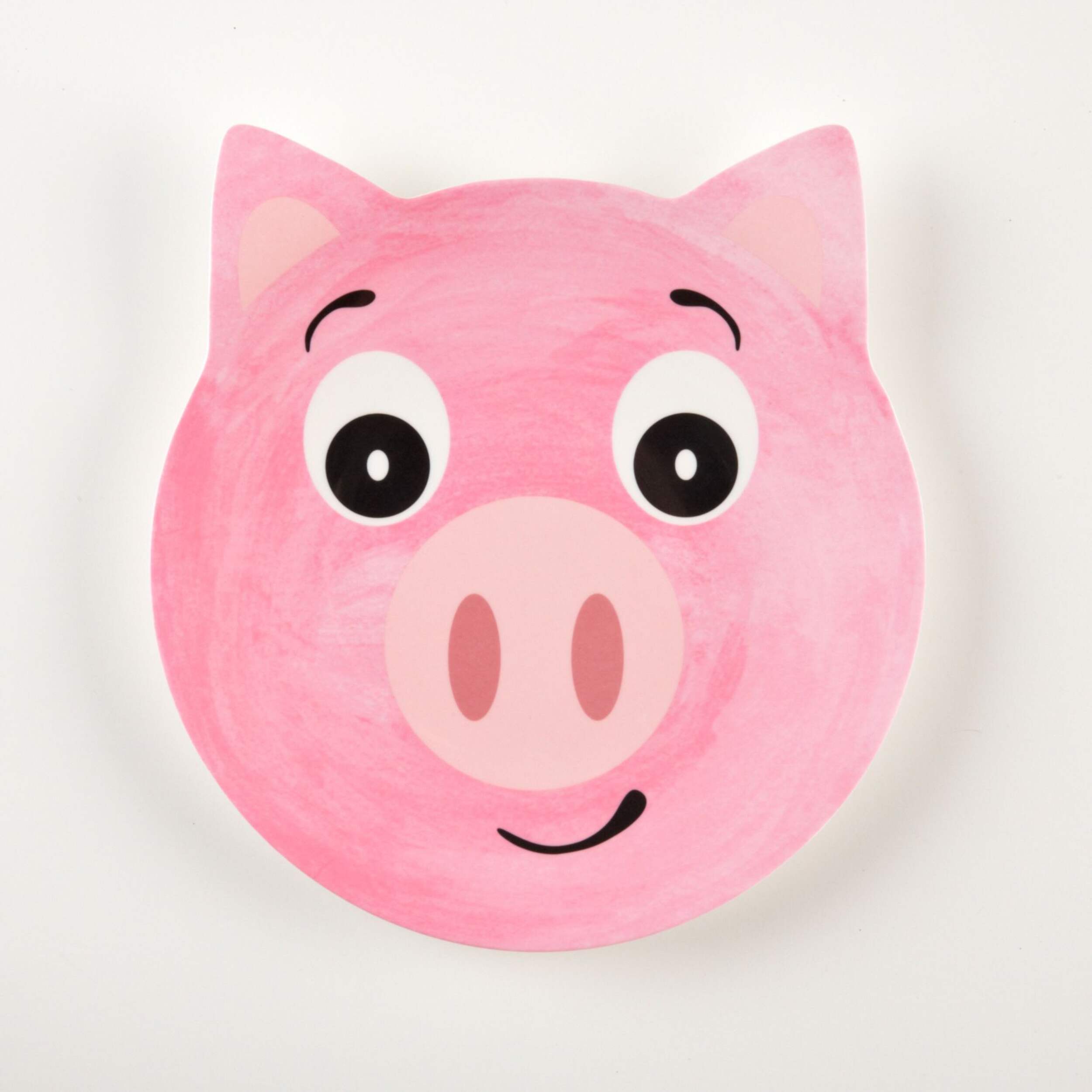 Assiette Friendly Faces, cochon Overhead_Flat
