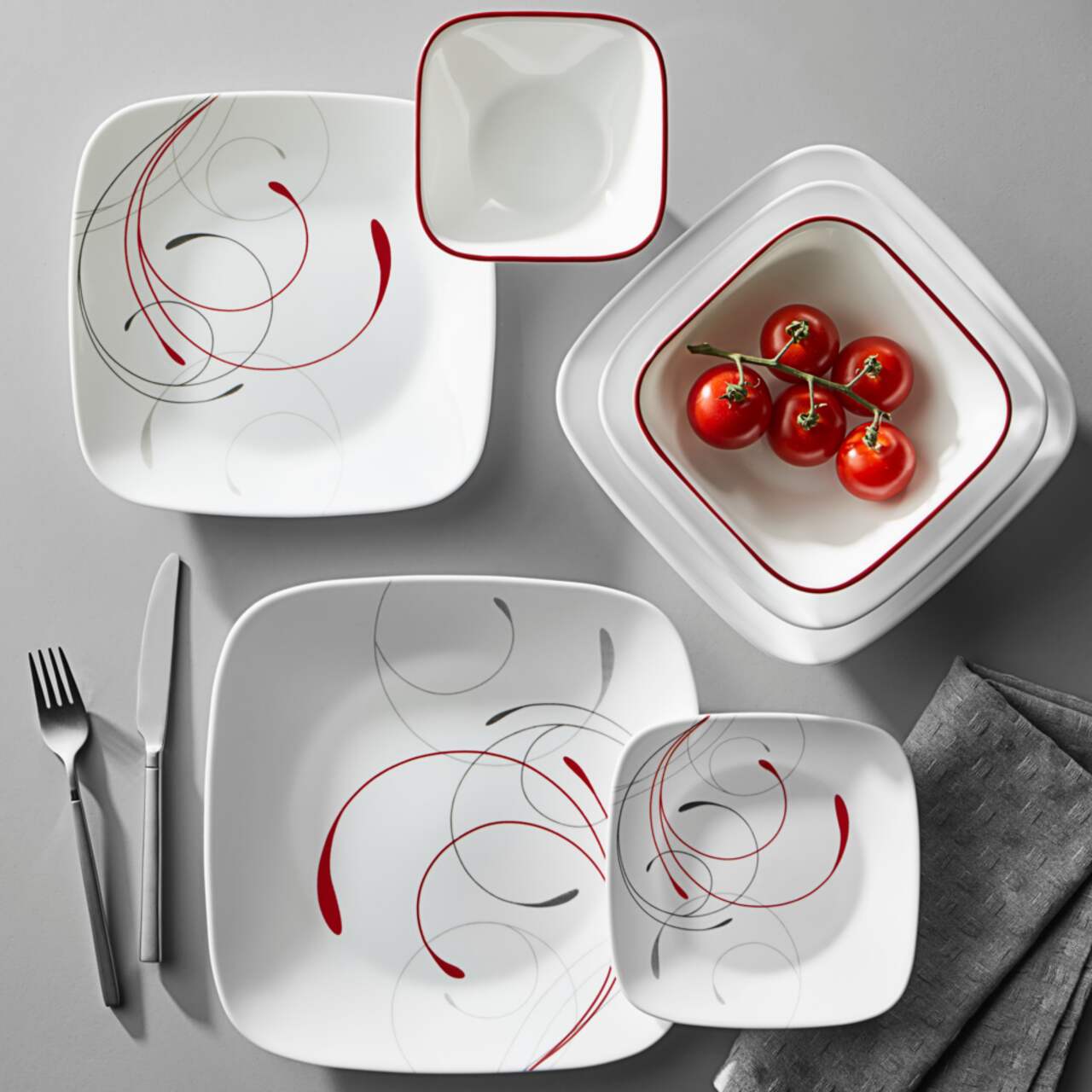 Corelle Splendour 16pc Glass Dinnerware Set Serves 4 White