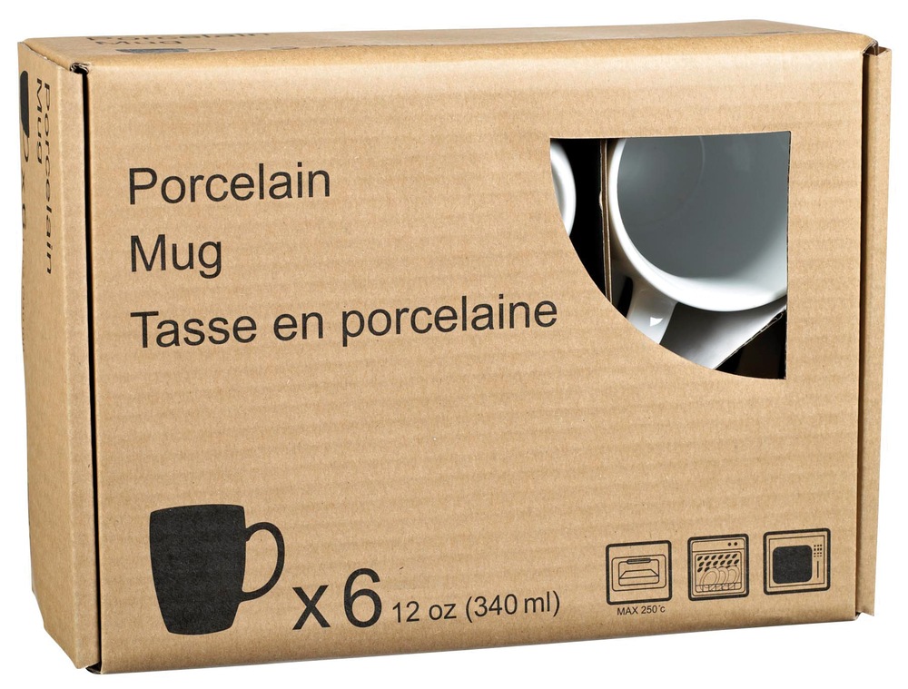 Stoneware Mug, 6pk Canadian Tire