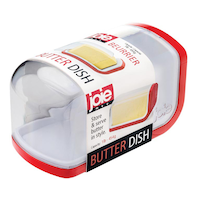 Beurrier en plastique avec couvercle Joie, sans BPA, capacité de 1 lb de beurre Front_Three_Fourths_Angled_Right