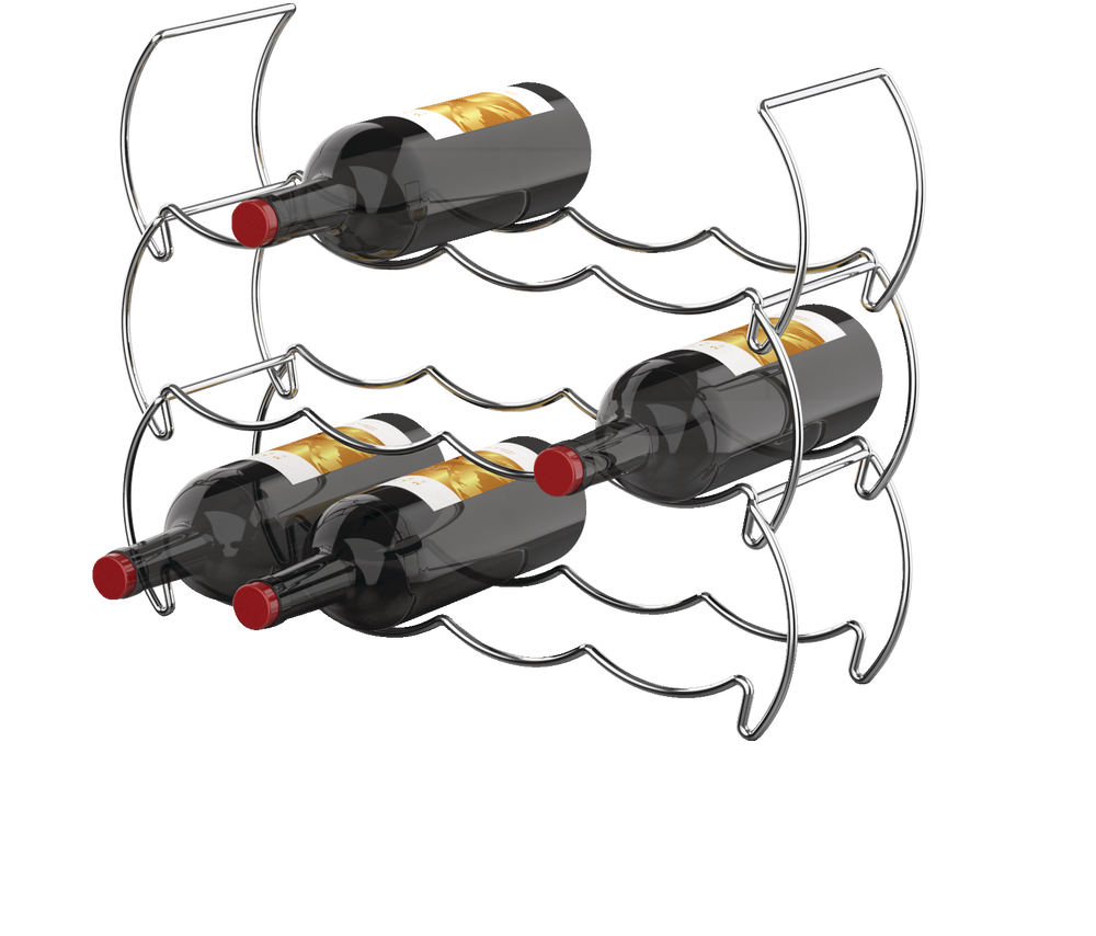Portebouteilles de vin de comptoir en fil métallique, très grand, 12