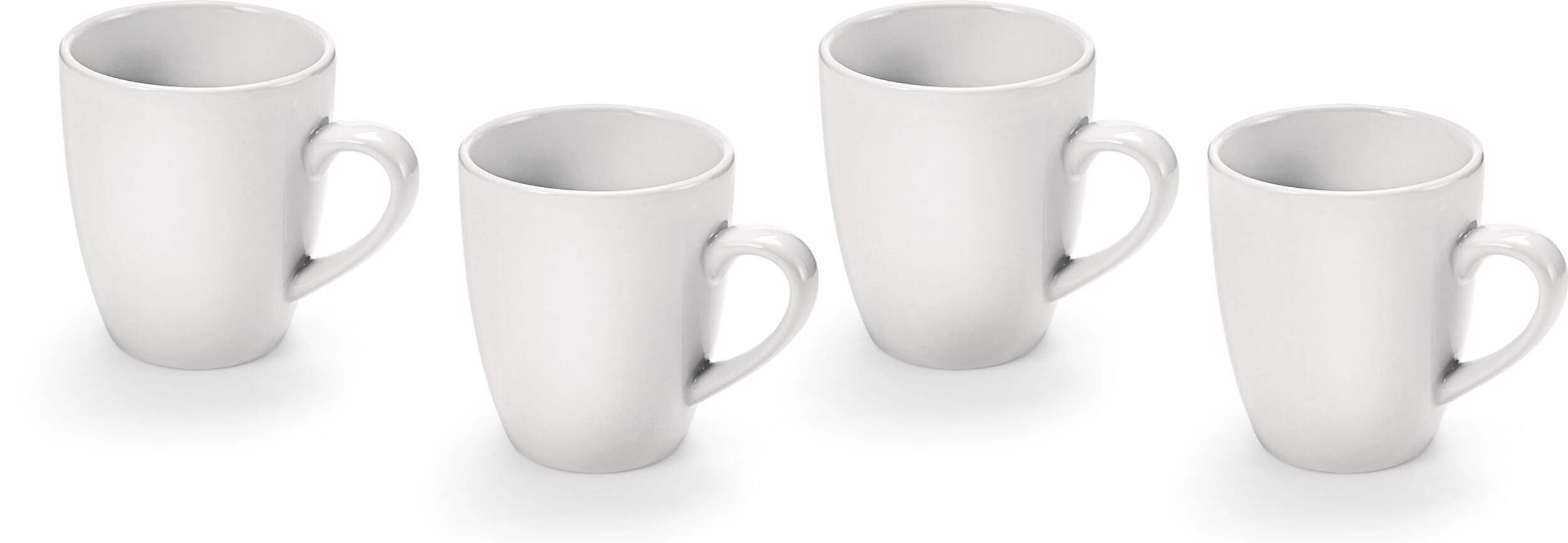 MASTER Chef 4pc Stoneware Mug Set, Dishwasher and Microwave Safe, 12-oz Front_Three_Fourths_Angled_Left