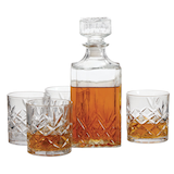 Trudeau Glass Whiskey Decanter & Glasses Set, 5-pc Front_Elevated