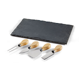 Canvas Stainless Steel Mini Cheese Wooden Handle Knife Set, Black/Silver, 5-pk, for Christmas/Thanksgiving/New Year's Eve/Birthday Party Composite_or_Mixed