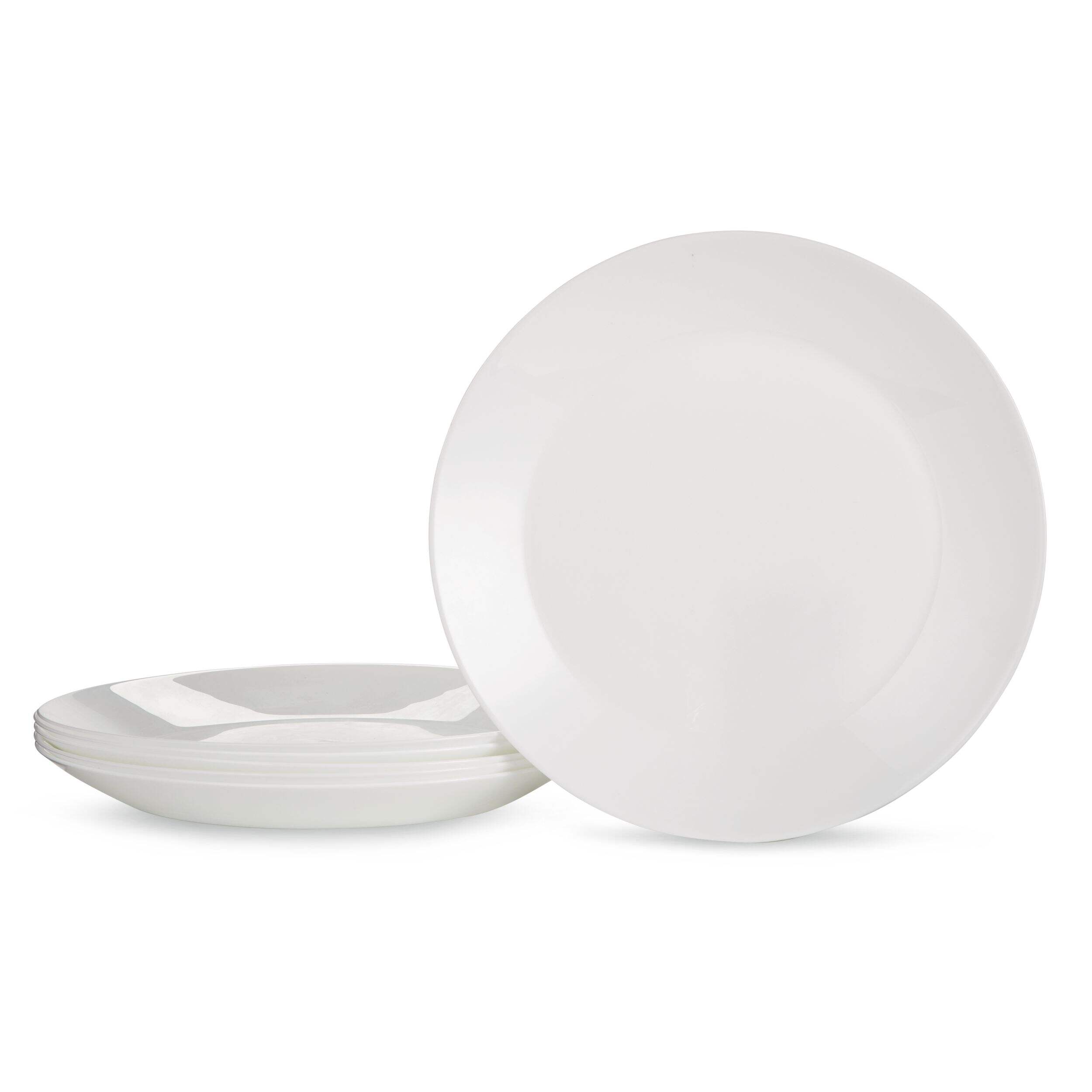 CANVAS Willowdale Opal Glass Dinner Plate Set, 6-pc, White Composite_or_Mixed