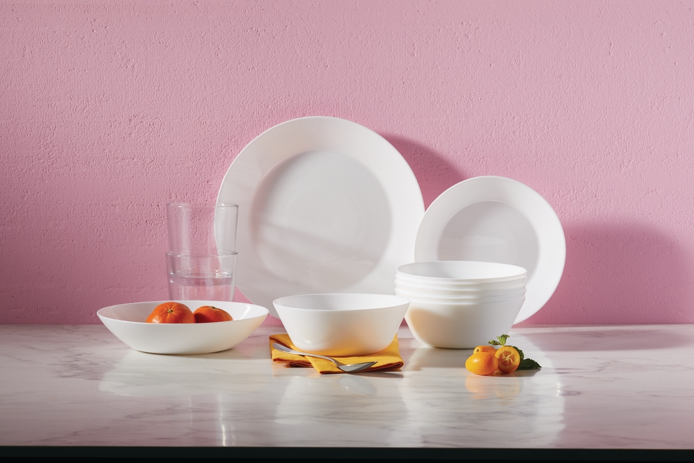 CANVAS Willowdale Opal Glass Soup Bowl Set, 6pc, White Canadian Tire