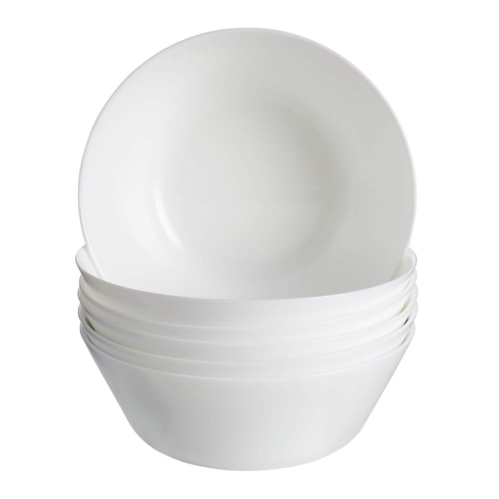 CANVAS Willowdale Opal Glass Soup Bowl Set, 6pc, White Canadian Tire