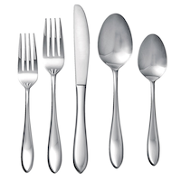 MASTER Chef 60pc Stainless Steel Flatware Set, Serves 12 Overhead_Flat
