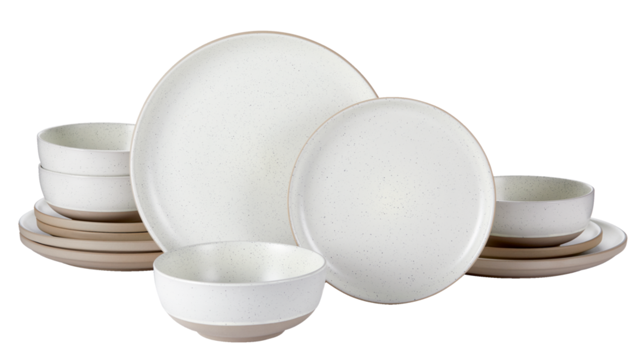CANVAS Maywood Speckled Two-Toned Dinnerware Set, 12-pc