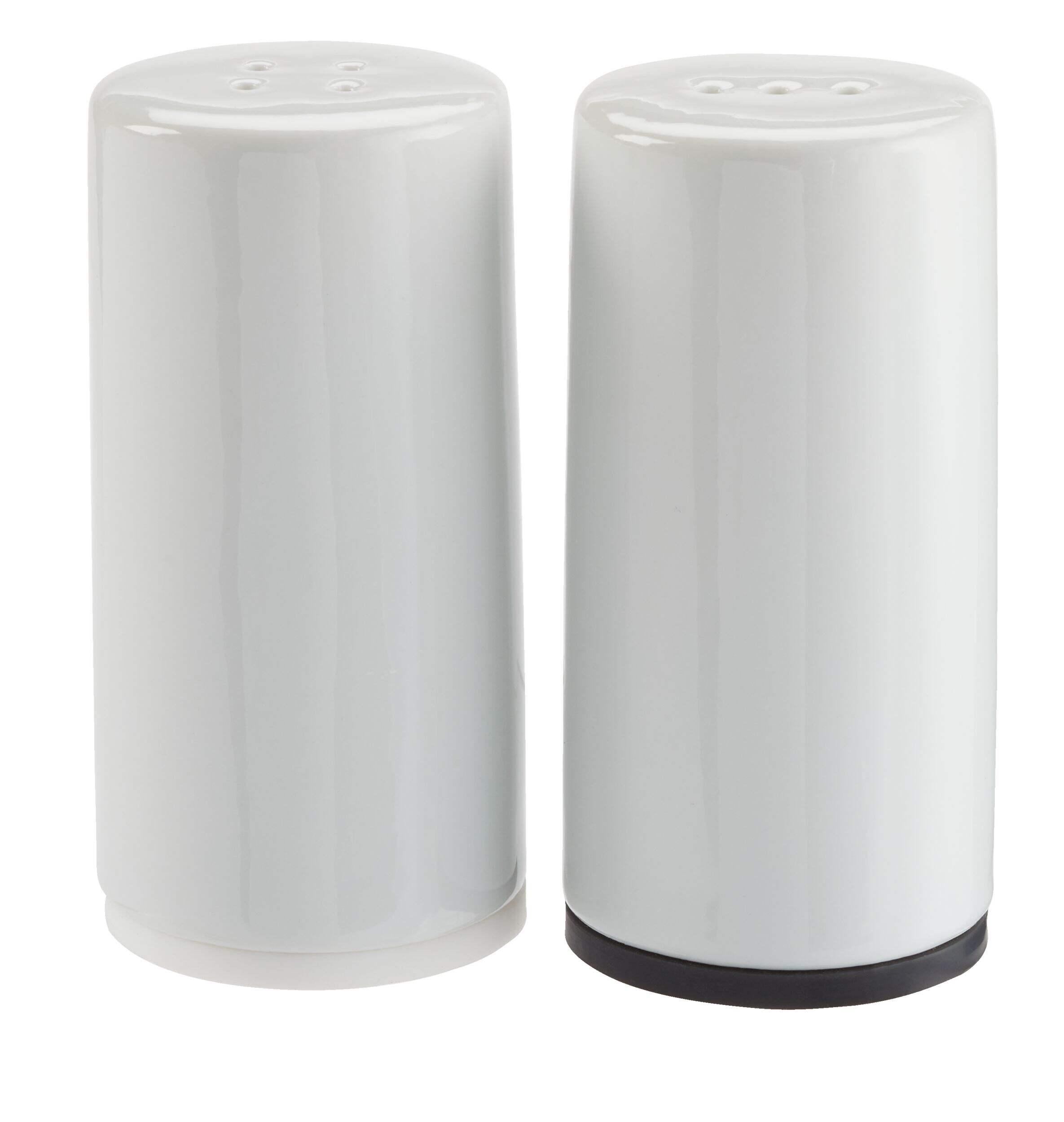 PADERNO Professional Salt & Pepper Shakers, Dishwasher-Safe, White Front_Elevated