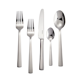 PADERNO Argentia Professional Series  Stainless Steel Flatware Set, 60-pc, Serves 12 Overhead_Flat