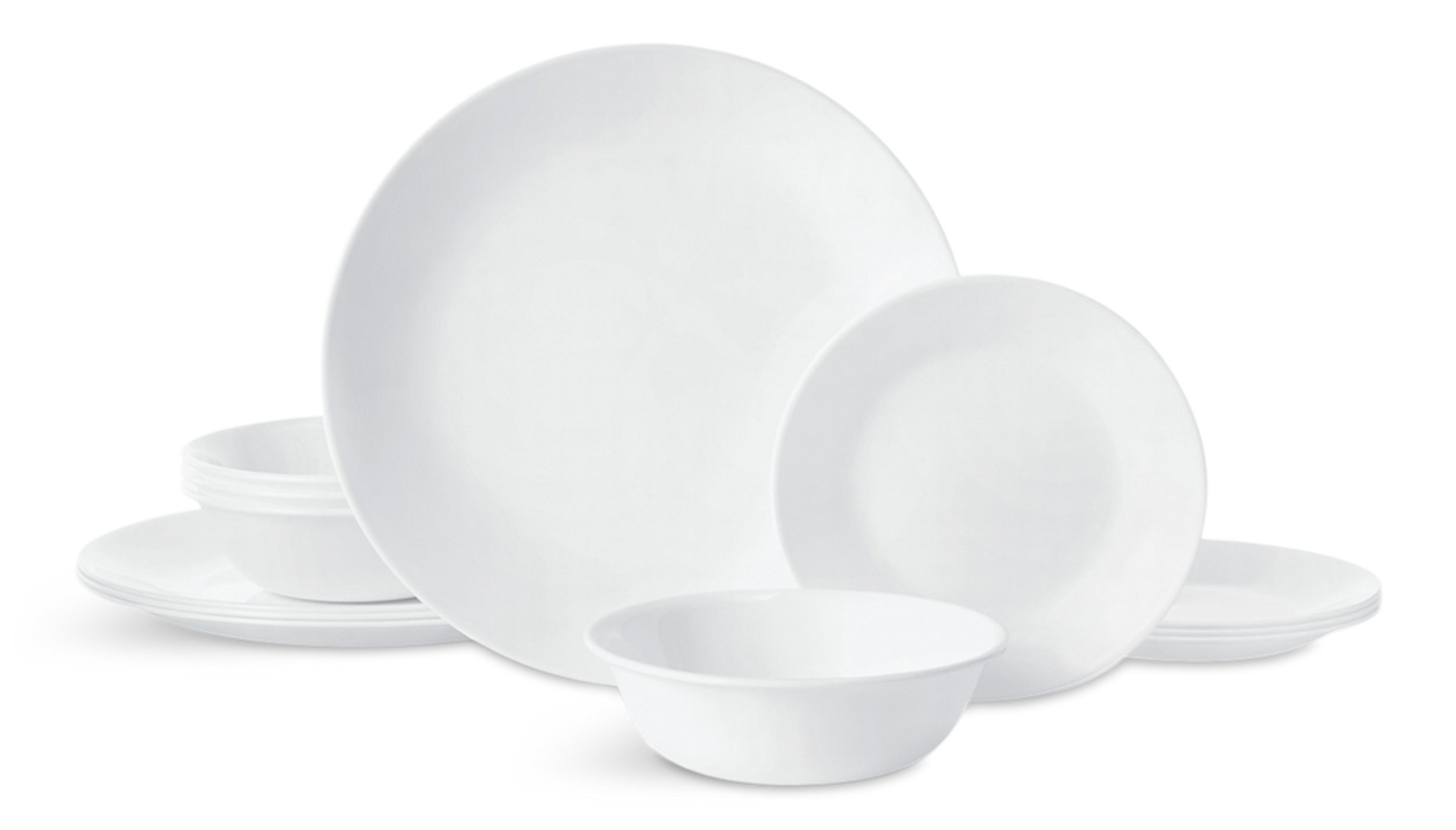 Corelle Winter Frost White Dinnerware Set, 12-pc Composite_or_Mixed